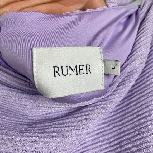 RUMER The Label Reverie Penelope Mini Bodycon Dress Lilac - Picture 5 of 9